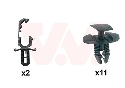 Montavimo komplektas, gaubtas VAN WEZEL 0937797