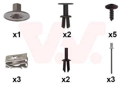 Montavimo komplektas, purvasargis VAN WEZEL 0335796