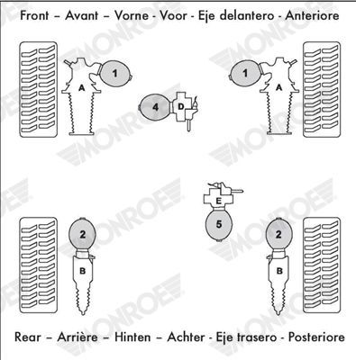 Pakabos sfera, pneumatinė pakaba MONROE SPH079