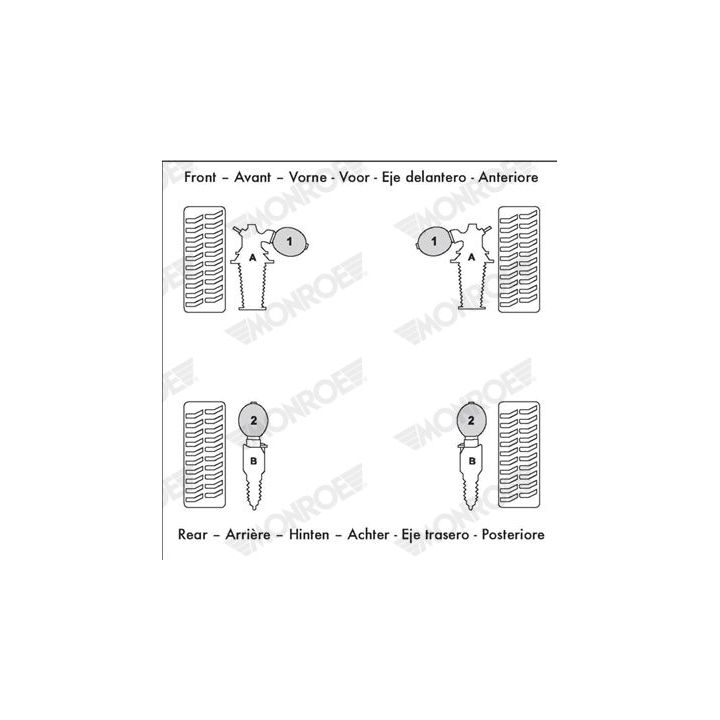 Pakabos sfera, pneumatinė pakaba MONROE SPH085