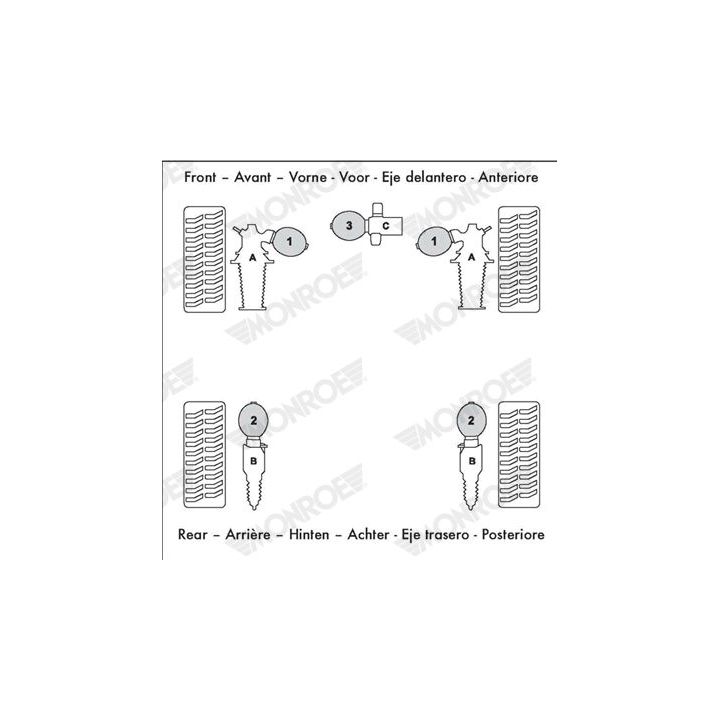 Pakabos sfera, pneumatinė pakaba MONROE SPH087