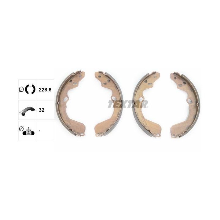 Stabdžių trinkelių komplektas TEXTAR 91067300
