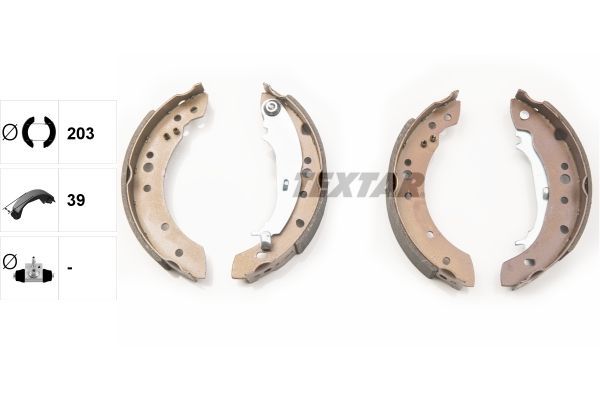 Stabdžių trinkelių komplektas TEXTAR 91068800