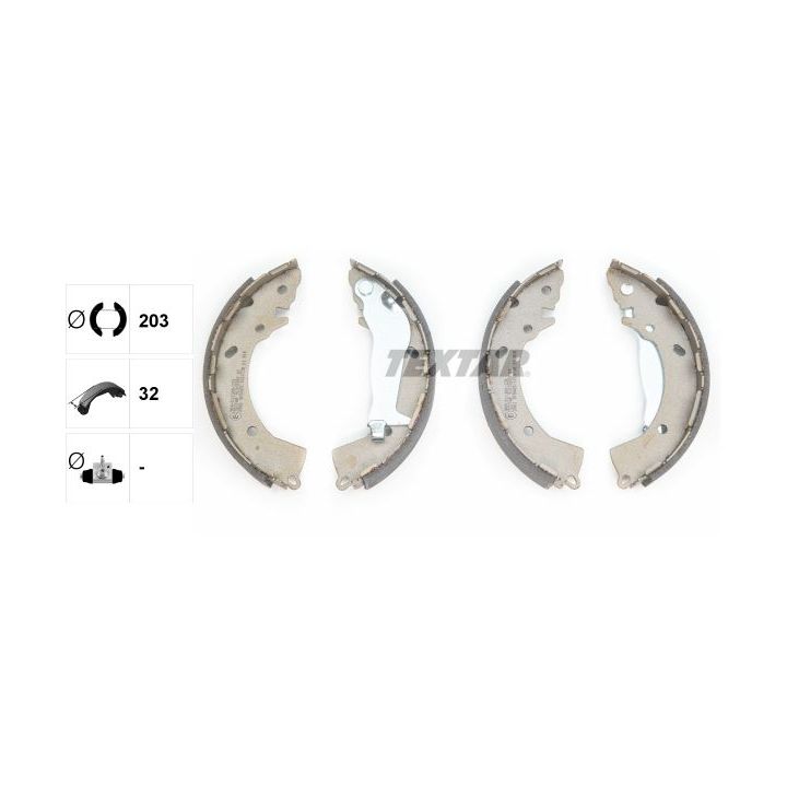Stabdžių trinkelių komplektas TEXTAR 91072600