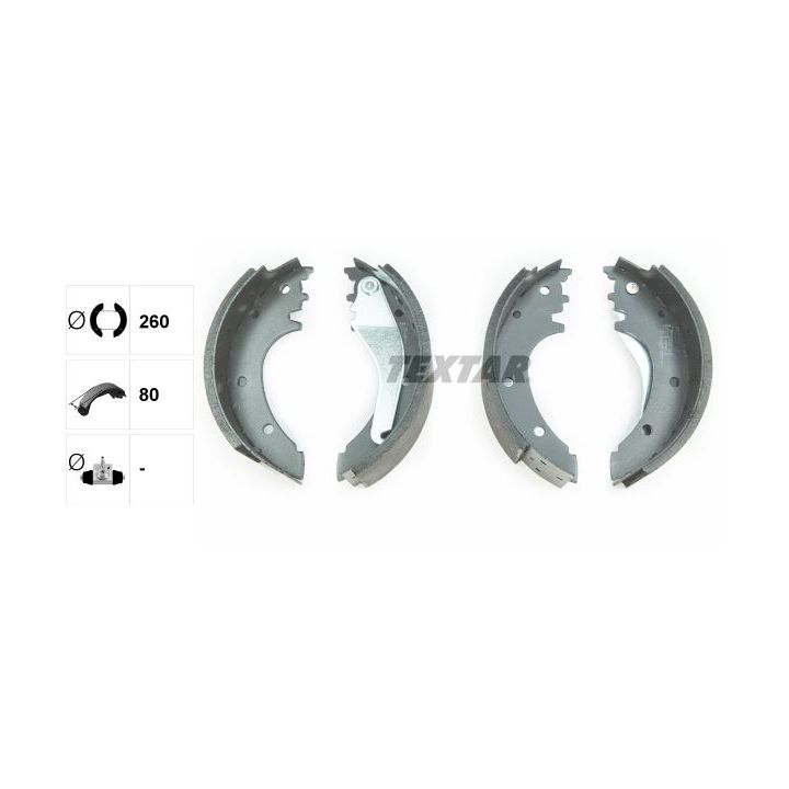 Stabdžių trinkelių komplektas TEXTAR 91075600