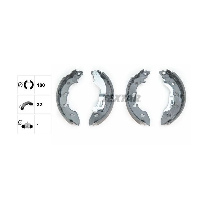 Stabdžių trinkelių komplektas TEXTAR 91079700