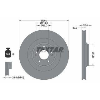 Stabdžių diskas TEXTAR 92346903