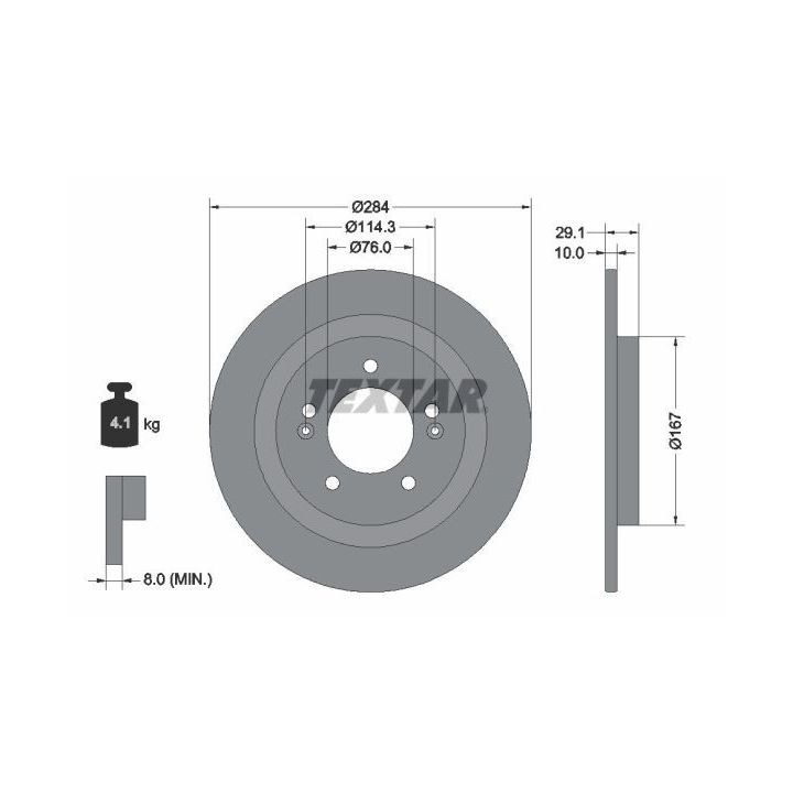 Stabdžių diskas TEXTAR 92352503