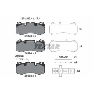 Stabdžių trinkelių rinkinys, diskinis stabdys TEXTAR 2487301