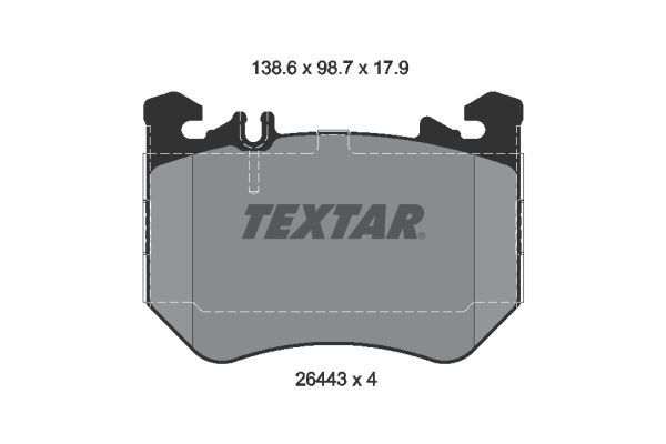 Stabdžių trinkelių rinkinys, diskinis stabdys TEXTAR 2644303