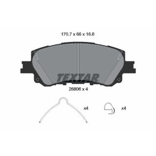 Stabdžių trinkelių rinkinys, diskinis stabdys TEXTAR 2680601