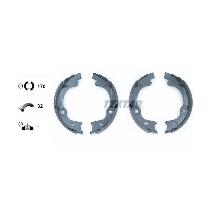 Stabdžių trinkelių komplektas, stovėjimo stabdis TEXTAR 91076400