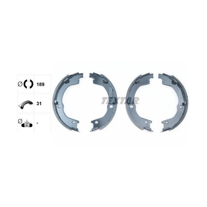 Stabdžių trinkelių komplektas, stovėjimo stabdis TEXTAR 91079600