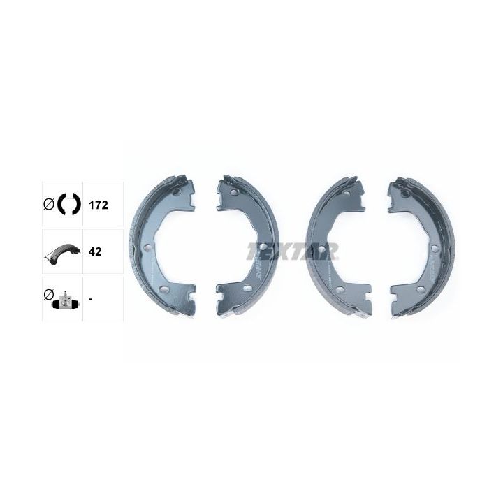 Stabdžių trinkelių komplektas, stovėjimo stabdis TEXTAR 91081400