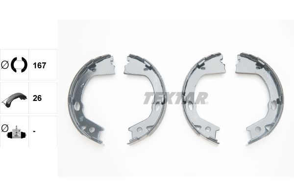 Stabdžių trinkelių komplektas, stovėjimo stabdis TEXTAR 91082600