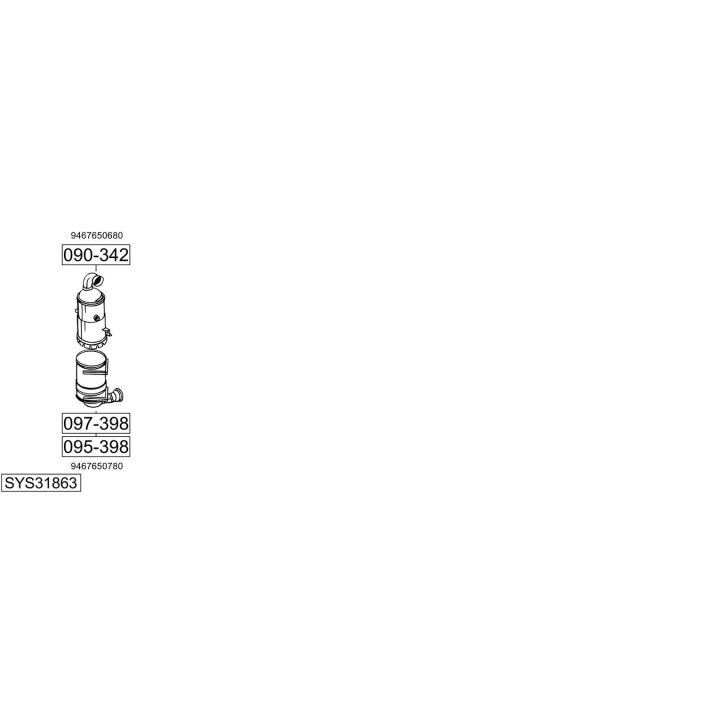 Išmetimo sistema BOSAL SYS31863
