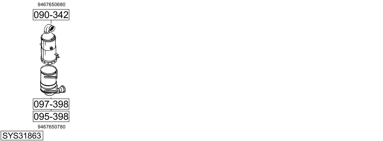 Išmetimo sistema BOSAL SYS31863