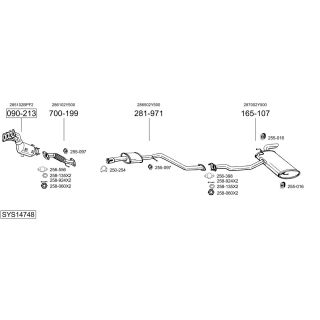Išmetimo sistema BOSAL SYS14748