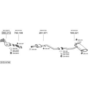 Išmetimo sistema BOSAL SYS14749