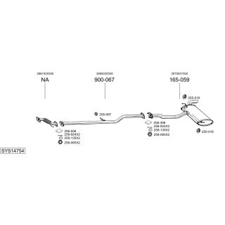 Išmetimo sistema BOSAL SYS14754
