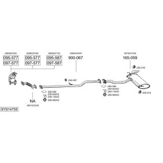 Išmetimo sistema BOSAL SYS14755