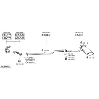Išmetimo sistema BOSAL SYS14757
