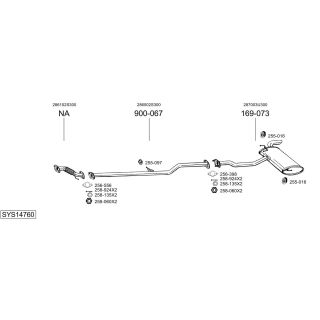 Išmetimo sistema BOSAL SYS14760