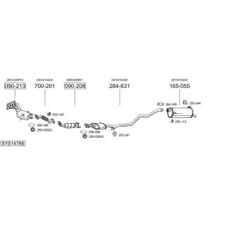 Išmetimo sistema BOSAL SYS14766