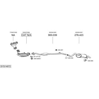Išmetimo sistema BOSAL SYS14872
