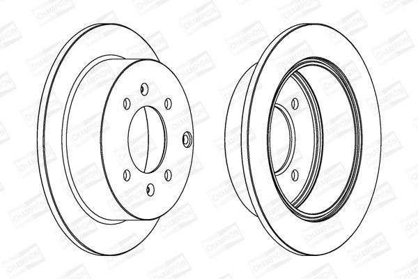Stabdžių diskas CHAMPION 563042CH
