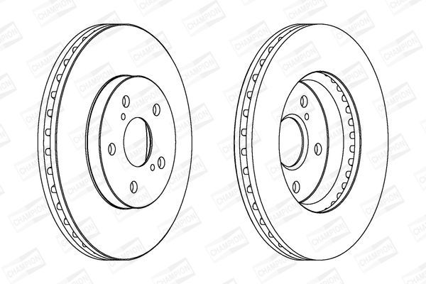 Stabdžių diskas CHAMPION 563047CH