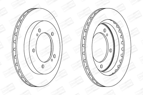 Stabdžių diskas CHAMPION 563049CH