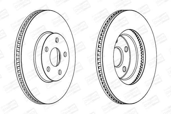 Stabdžių diskas CHAMPION 563051CH