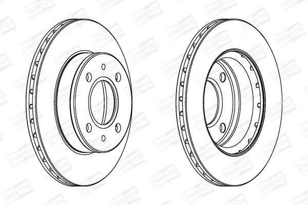 Stabdžių diskas CHAMPION 563055CH