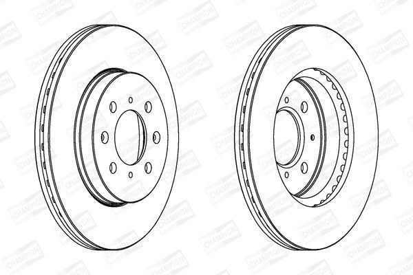 Stabdžių diskas CHAMPION 563065CH