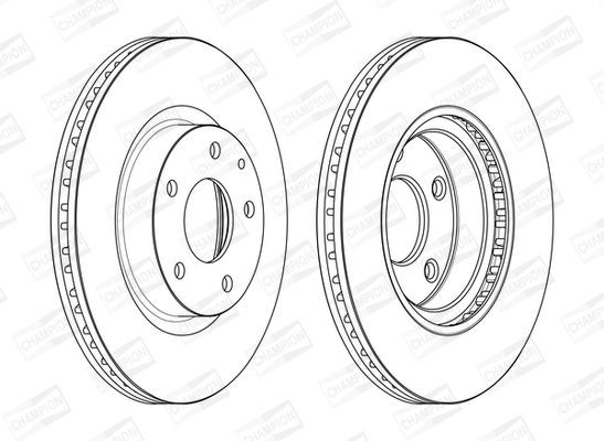 Stabdžių diskas CHAMPION 563119CH