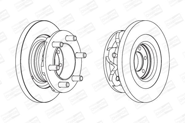 Stabdžių diskas CHAMPION 567118CH-1