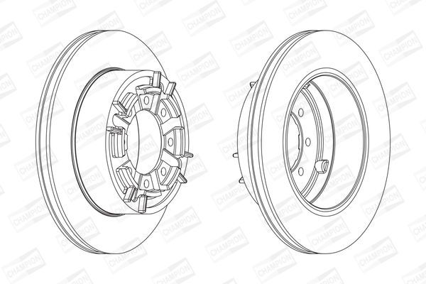 Stabdžių diskas CHAMPION 567128CH-1