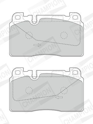 Stabdžių trinkelių rinkinys, diskinis stabdys CHAMPION 573688CH