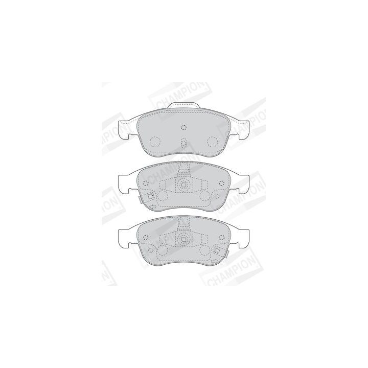 Stabdžių trinkelių rinkinys, diskinis stabdys CHAMPION 573766CH