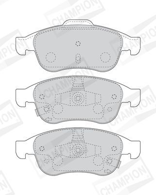 Stabdžių trinkelių rinkinys, diskinis stabdys CHAMPION 573766CH