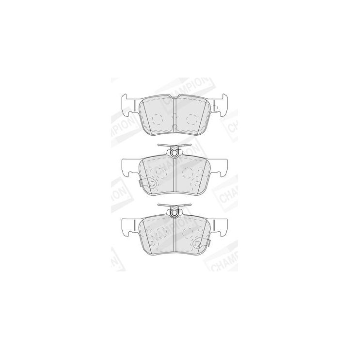 Stabdžių trinkelių rinkinys, diskinis stabdys CHAMPION 573881CH