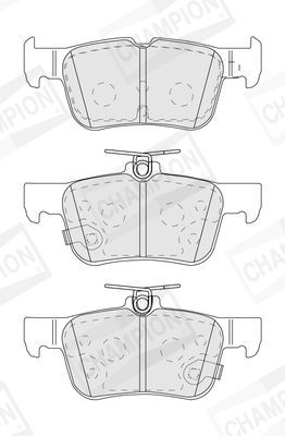 Stabdžių trinkelių rinkinys, diskinis stabdys CHAMPION 573881CH