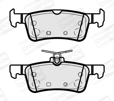 Stabdžių trinkelių rinkinys, diskinis stabdys CHAMPION 573888CH