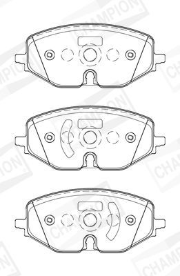 Stabdžių trinkelių rinkinys, diskinis stabdys CHAMPION 573904CH