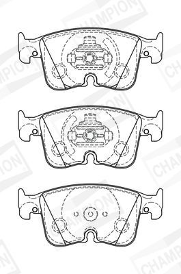 Stabdžių trinkelių rinkinys, diskinis stabdys CHAMPION 574084CH