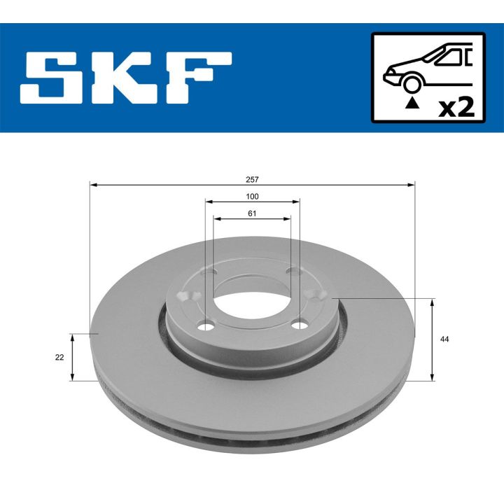 Stabdžių diskas SKF VKBD 80013 V2