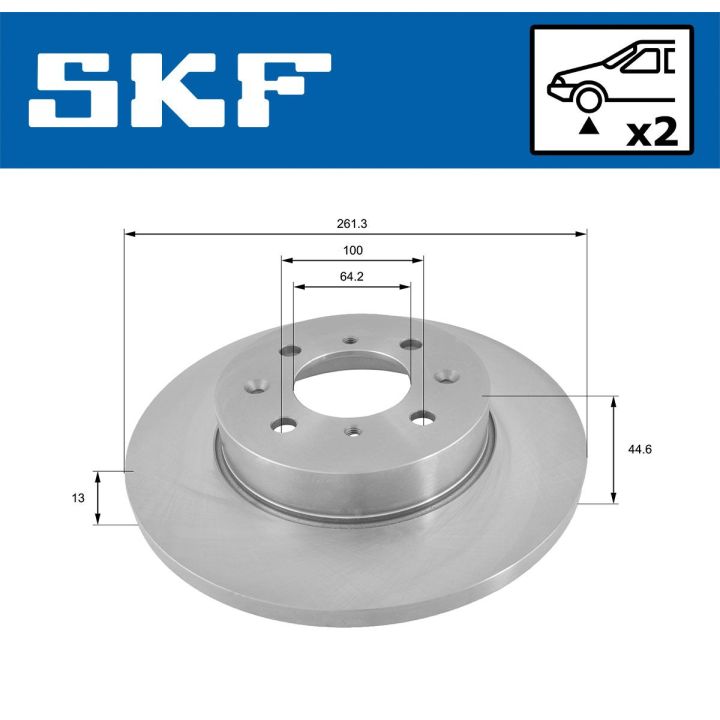 Stabdžių diskas SKF VKBD 80337 S2