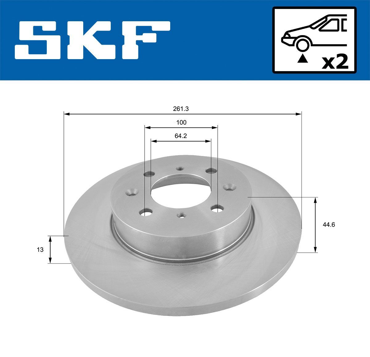 Stabdžių diskas SKF VKBD 80337 S2