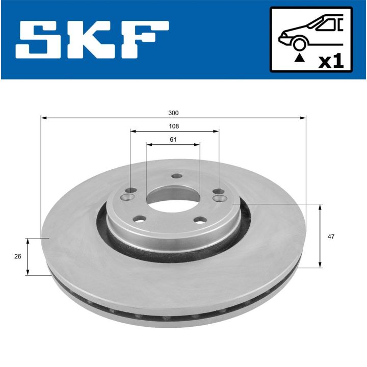 Stabdžių diskas SKF VKBD 80338 V1